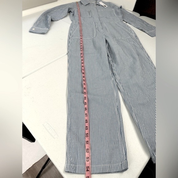 NWT Outerknown Station Jumpsuit Salt True Blue Stripe - Picture 9 of 15